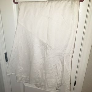 White linen skirt